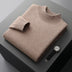 Mock Neck Sweater Men's Knitted Shirt - Pure Wool - Minihomy