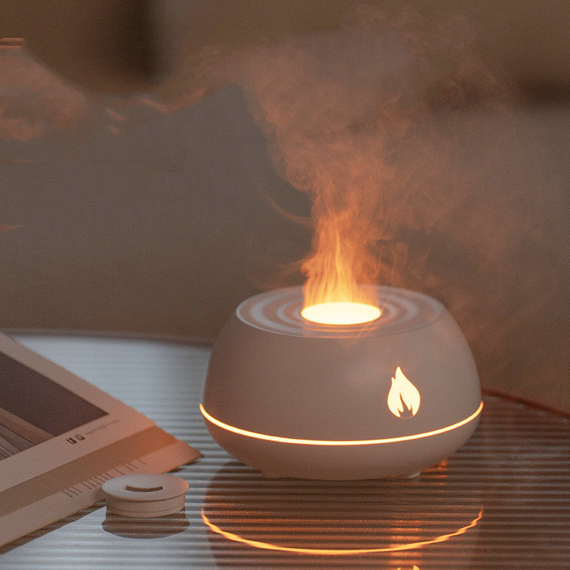 Flame Humidifier Aromatherapy Diffuser - 7 Colors Light USB Room Fragrance Essential Oil Diffuser - Minihomy