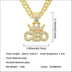 European Hip Hop Full Diamond Crown Letters Pendant Cuban Necklace - Minihomy