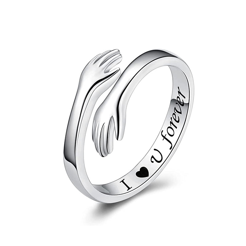 Adjustable I Love You Forever Hug Rings For Women Men - Minihomy