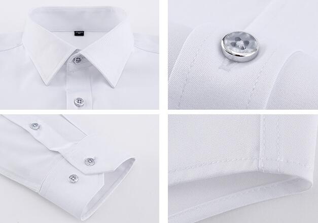 Men's Solid Color Square Collar Long-sleeved Shirt - Minihomy