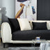 Black Sofa Cushion Winter Plush Thickened Non-slip Sofa Leather Sofa Cover - Minihomy