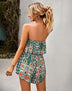 One-shoulder Jumpsuit Bohemian Casual Print Wide-leg Pants Women's Clothing - Minihomy