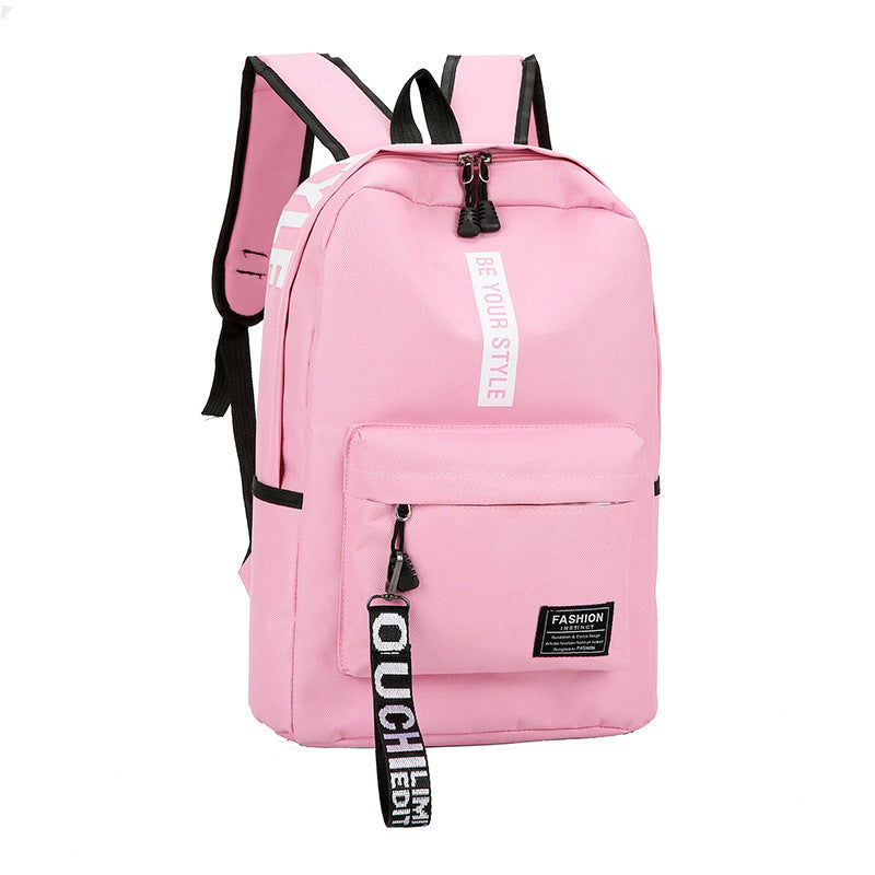 Canvas Large Capacity Fashion Letter Backpack - Minihomy