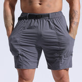 Athletic Shorts For Men With Pockets And Elastic Waistband Cargo Shorts - Minihomy