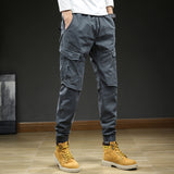 Men's Multi-pocket Ankle-tied Casual Working Pants - Minihomy