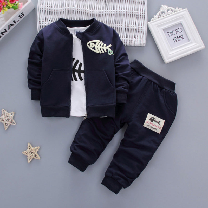 Children's three-piece children's clothing - Minihomy