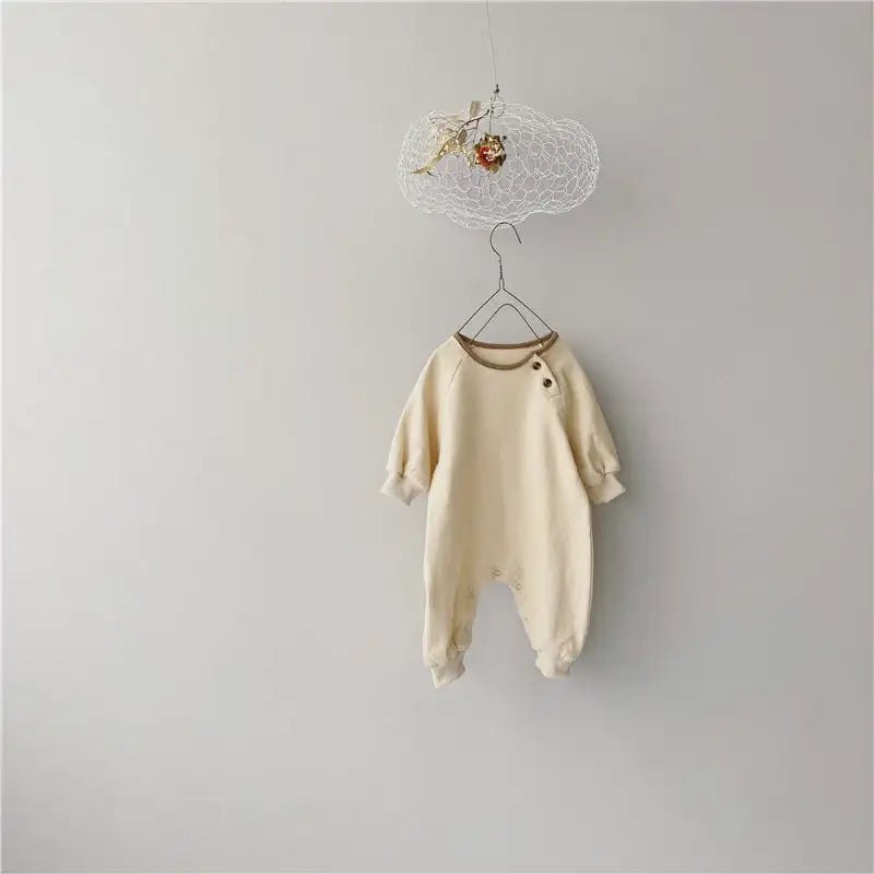 Comfortable And Simple Baby Long-sleeved One-piece - Minihomy