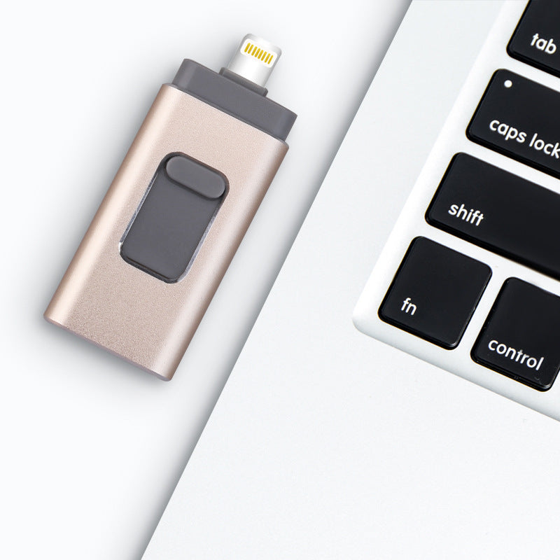 Four-in-one Small Push-pull Metal USB Drive - Minihomy