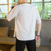 Linen crew neck patch pocket T-shirt men - Minihomy