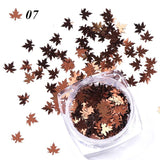 Gradient Maple Leaf Nail Sequins: Add a Touch of Autumn Glam - Minihomy