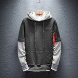 Long Sleeve Pullover contrast Hoodies Sweatshirt hoodies Men - Minihomy