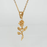 Stainless Steel Gold Roses Necklace For Men Gold Cross Pendent With Chain