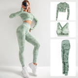 Long Sleeve Bra And Trousers Sports Suit - Minihomy