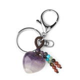 Love Natural Stone Crystal Keychain - Minihomy