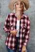 Plaid Shirt Women Spring Mid-length Loose Blouse Turndown Collar Shirt Clothing - Minihomy