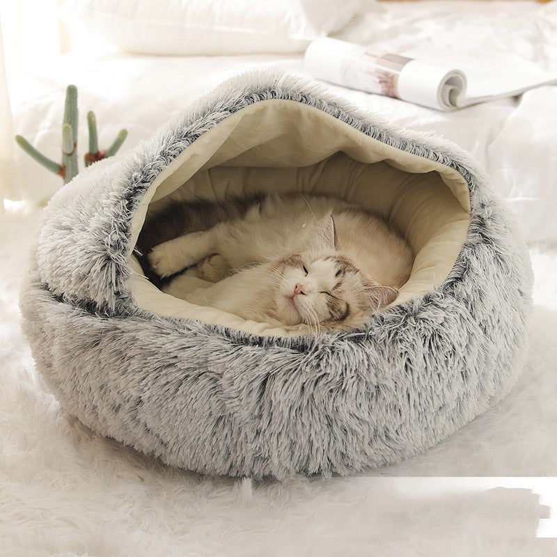 Plush Shell Nest Cat Litter: Keep Your Feline Friend Cozy in Winter - Minihomy