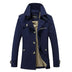 Men's Casual Solid Color Trench Coat - Minihomy