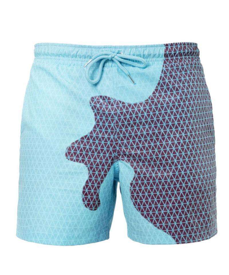 Magical Change Color Beach Shorts Summer Men Swimming Trunks Swimwear Swimsuit - Minihomy