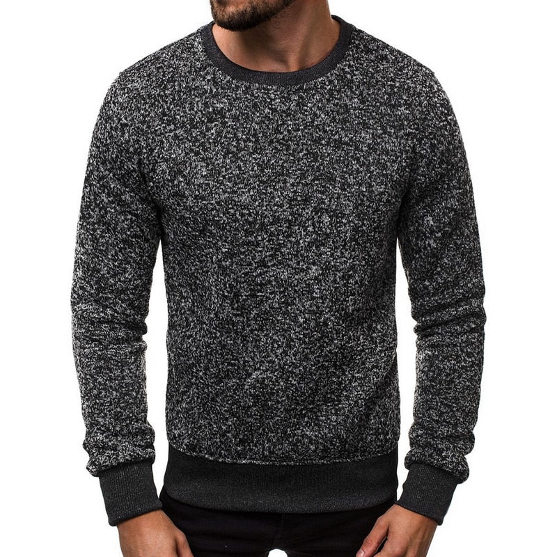 Men's Pullover - All Match Simple Long Sleeve Sweater - Minihomy