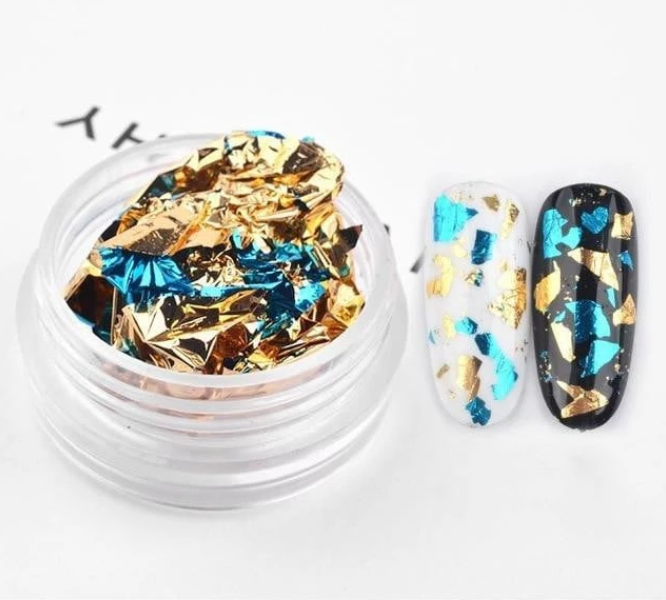 Nail tin foil fragment nail jewelry - Minihomy