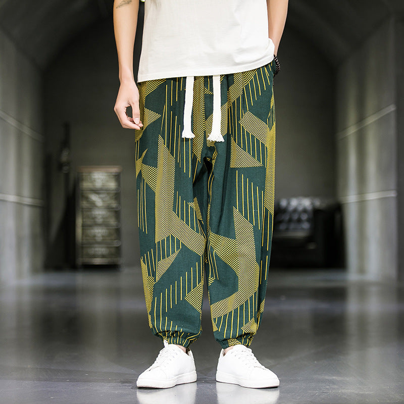 Mens Breathable Casual Wide Leg Pants - Minihomy