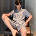 Men's Pajamas Summer Ice Silk Thin Short Sleeve Homewear Suit - Minihomy