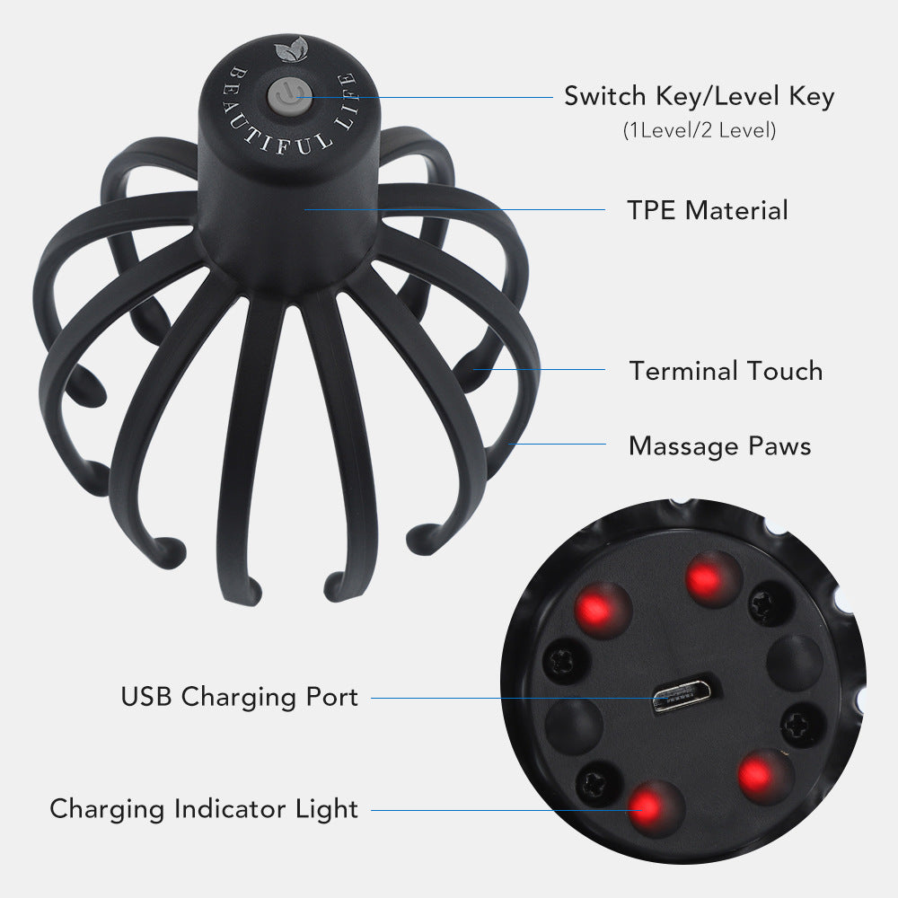 Octopus Electric Head Massage Tingler - Minihomy