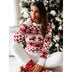 Christmas Elk Long Sleeve Knitted Sweater - Minihomy