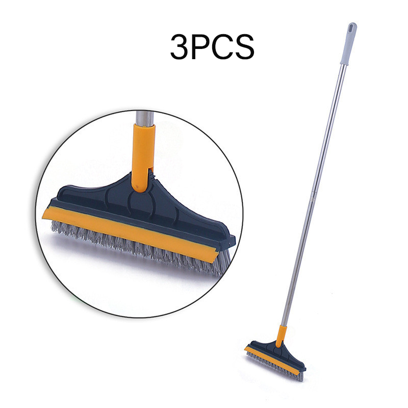 Floor Gap Cleaning Bristles Brush V-broom with Rubber Wiper - Minihomy