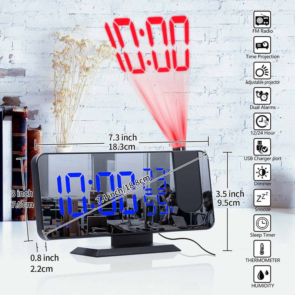 Multifunctional Radio Projection Alarm Clock - Minihomy