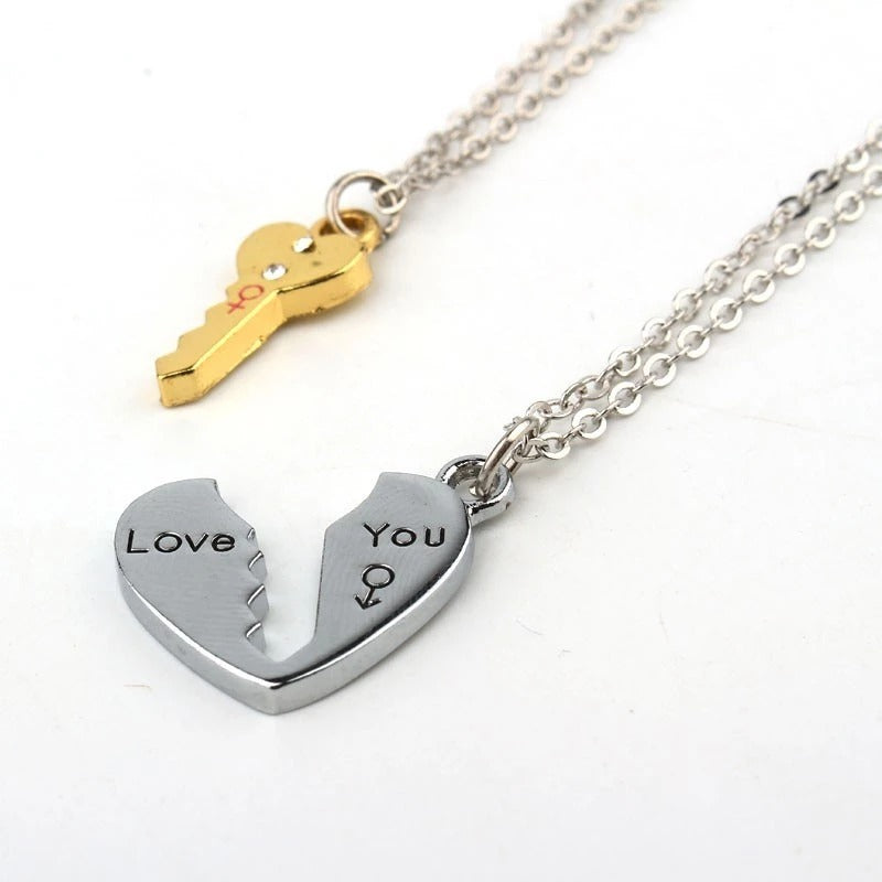 Couple key heart necklace - Minihomy