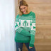 Christmas Sweater Cute Elk Geometric Print Knitted Sweater Women Winter Tops Clothes - Minihomy