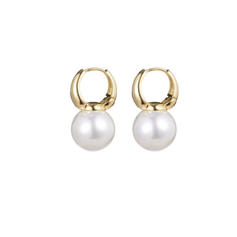 Large Pearl Earrings Simple Double-sided Ear Clip - Minihomy