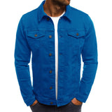 Casual Men Jacket Denim Button Shirt - Minihomy