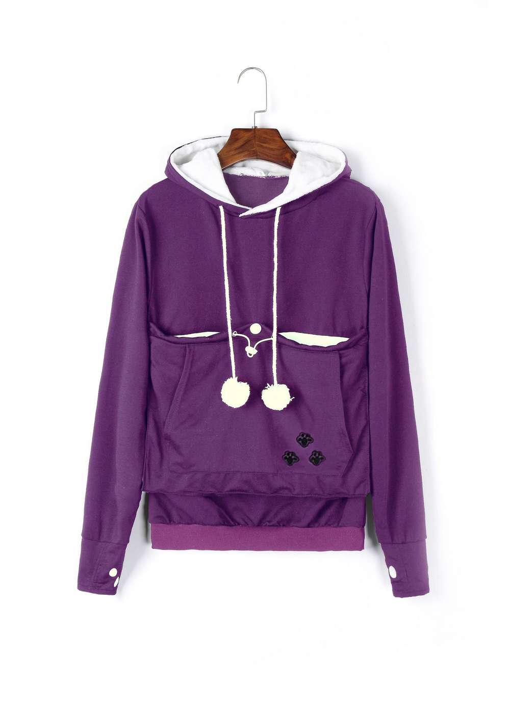 Cute Hoodies Pullover Sweatshirts With Pet Pocket for Winter Women - Minihomy