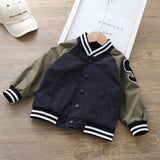 Boys Handsome Baseball Uniform Coat Stand Collar Jacket - Minihomy