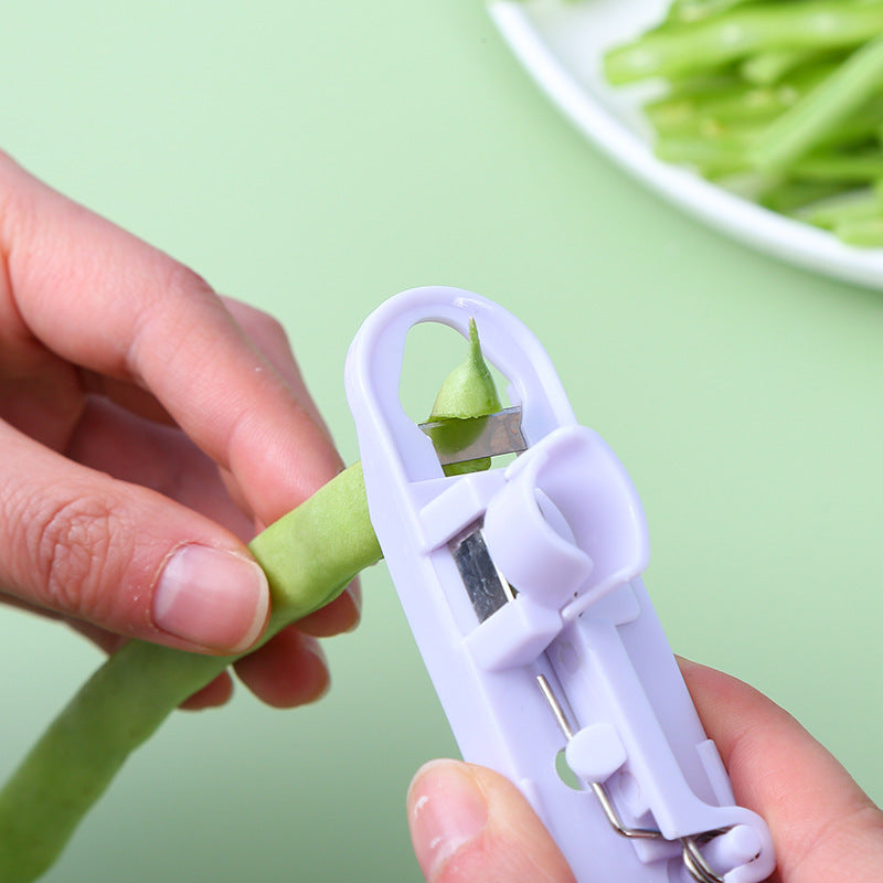 Green Bean Slicer Cutter Cut Fruit Vegetable Stringer Peeler Remover For Easy Kitchen Gadgets Cozinha Kitchen Accessories - Minihomy