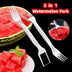 2 In 1 Watermelon Fork Slicer Multi-purpose Stainless Steel Watermelon Slicer Cutter - Minihomy