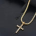 Cross 4.0mm Diamond Studded Single Row Necklace - Minihomy