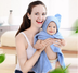 Cotton baby care hooded bath towel - Minihomy