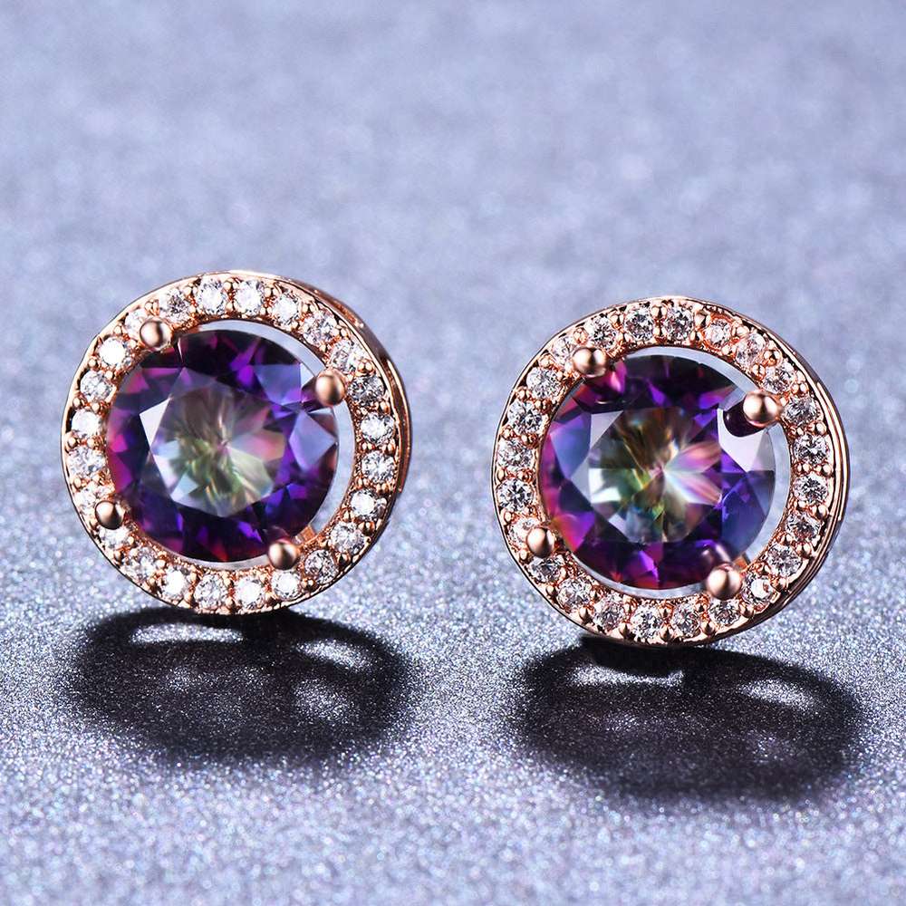 Female Cute Fashion Zircon Earrings Jewelry - Minihomy