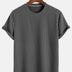 Men's Solid Color Loose Round Neck T-shirt - Minihomy