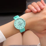 Cartoon Kids Quartz Watch Silicone Candy Color Student Watch Girls Clock Fashion Cat Watches Children Wristwatch Ladies Watch - Minihomy