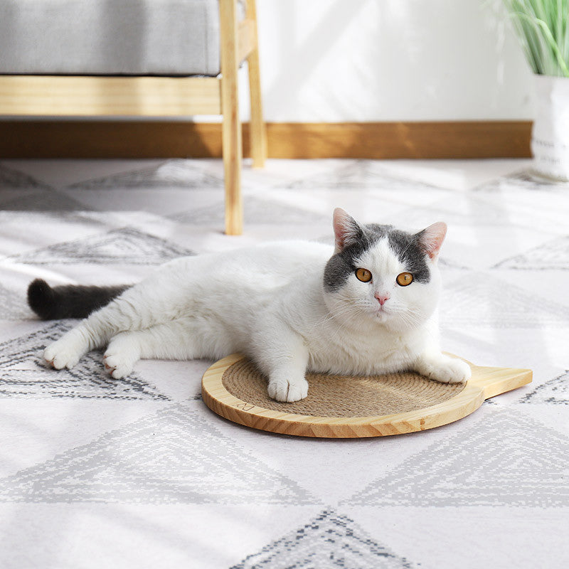 Board Scratching Post Mat Wall Mounted Scratcher Pad with Suction Cup Toy - Minihomy