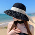 Lace Bow Straw Sun Hat - Wide Brim UV Protection Fisherman Hat for Summer - Minihomy