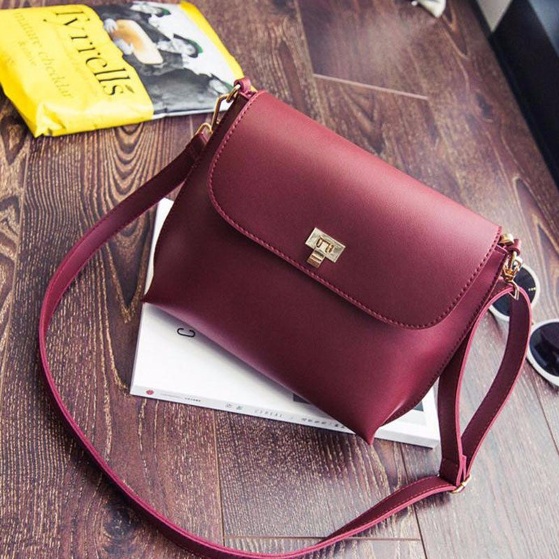 One shoulder crossbody wide shoulder strap crossbody bag - Minihomy