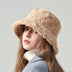 Lambswool Fisherman Hat Winter Warm Solid Color Hats Women - Minihomy