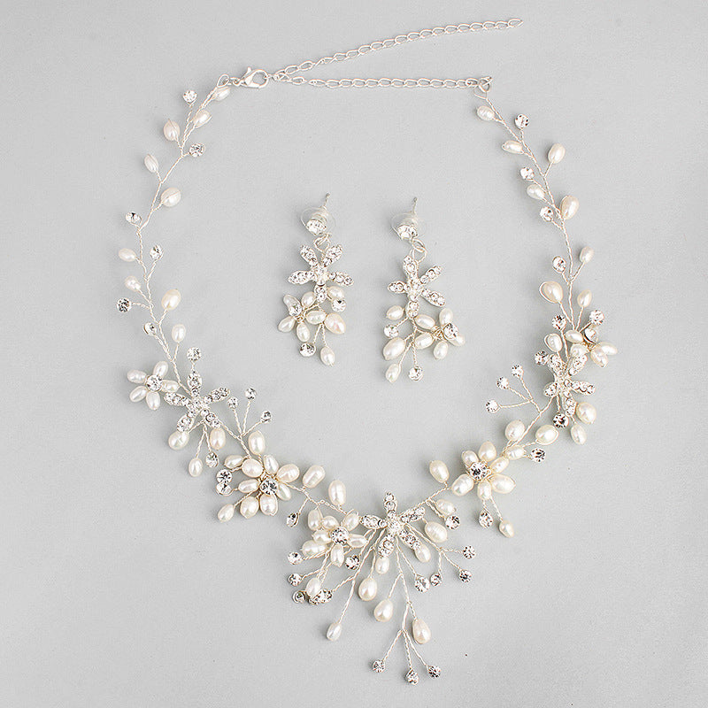 Pearl Necklace and Earring Set - Minihomy