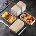 Japanese bento box office worker ins double separated lunch box - Minihomy